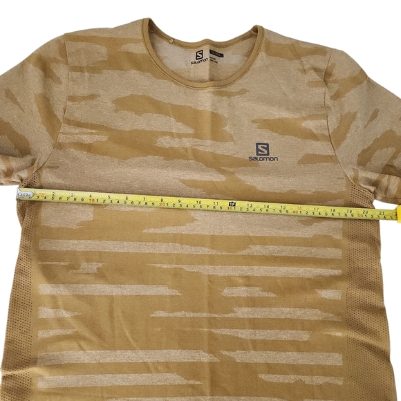 SALOMON XA Camo Performance Tee yellow mustars camo size large - Picture 8 of 10
